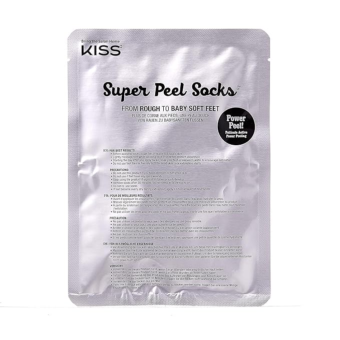 KISS Super Peel Socks-Naturally Exfoliates (1 PACK)