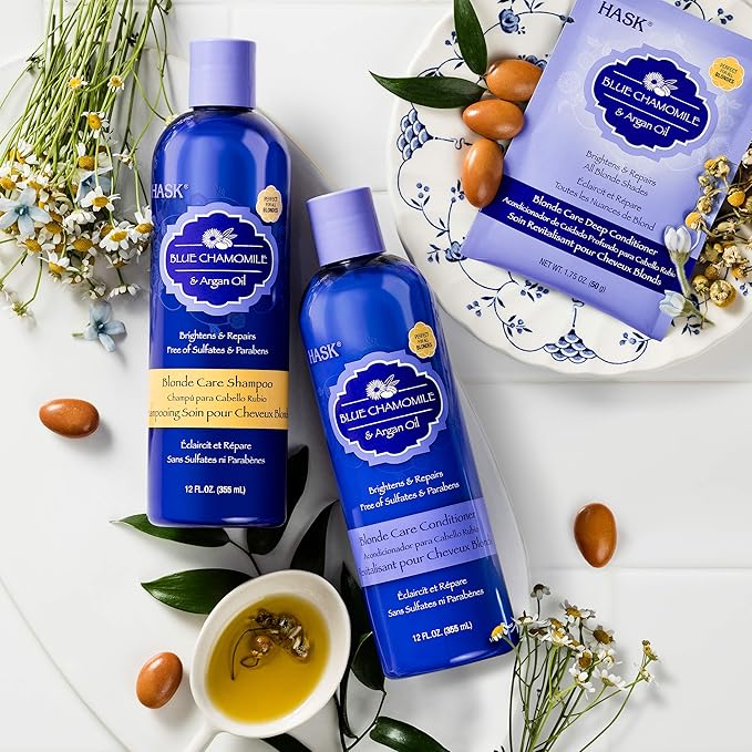 Hask Chamomile & Argan Oil Blonde Care Shampoo, 12 Ounce