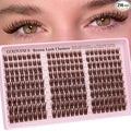 Goddvenus Brown Wispy Lash Clusters Manga Eyelashes Clusters Natural Cluster Eyelash Extensions Fairy DIY Lash Extension Anime C Curl Waterproof Individual Eye Lashes