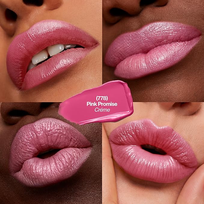 REVLON Super Lustrous Lipstick, Creamy Formula For Soft, Fuller-Looking Lips, Moisturized Feel, 778 Pink Promise, 0.15 oz (Pack of 2)