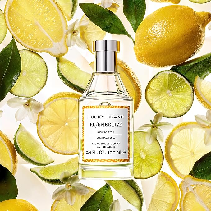 Lucky Brand Re/Energize The New Sustainably-Inspired & Exhilarating Mood-Evoking Unisex Fragrance For Women & Men, 3.4 Fl Oz EDT Spray (Pack of 1)
