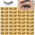 FARRED Wholesale Faux Mink Lashes 30 Pairs 3D A04 Medium Length Vegan Eyelashes Fluffy Volume Strip Lashes Bulk Fake Mixed Natural Look 3D False Eyelashes (3D A04)