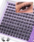 Natural Cluster Lashes Extensions Wispy Eyelash Clusters Gently Fluffy Lash Clusters Waterproof Cluster Eyelash Extensions Beginner-Friendly Individaul Lashes Salon Look (132Pcs, 10-16MM, LC-Curly)