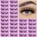 APCYUST Wispy Lashes Bulk 30 Pairs Natural Strip Eyelashes Wholesale Volume Doll Eye Lash Sets Short Thick Fluffy False Mink Eyelash Strips Full Small Fake Pestañas Postizas with Portable Pack