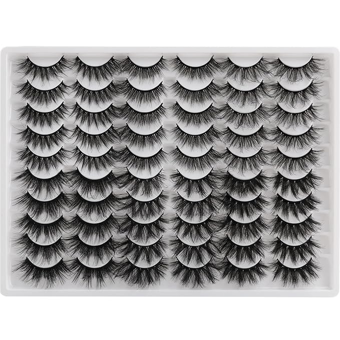 30 Pairs 20MM False Eyelashes ALICE Wholesale 6 Styles Lashes Bulk 6D Volume Dramatic Faux Mink Eyelashes Multipack