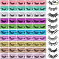 FARRED Wholesale Fluffy Dramatic Bulk Lashes Mix 10 Styles 50 Pairs Pack Individual Box 10-18mm Volume Faux Mink Eyelash Thick 8D Fake Lash Short Natural Look Eyelashes (style i-50 pairs)