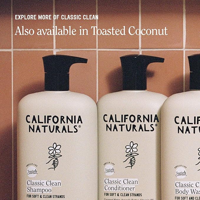 California Naturals Classic Clean Vanilla Bloom Body Wash 2-Pack, Coconut Oil, Shea Butter & Aloe, Naturally Scented, Sulfate, Paraben & Silicone Free, 20 oz