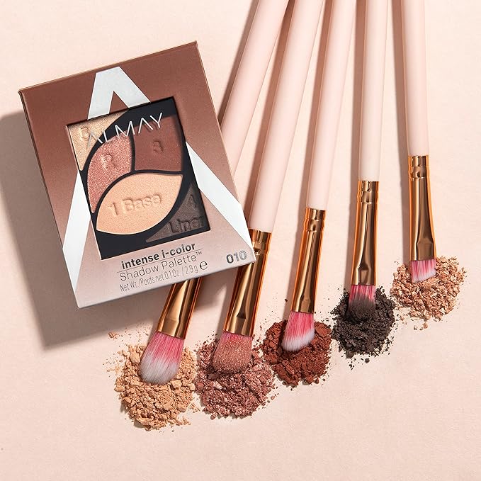 Almay Eyeshadow Palette, Longlasting Eye Makeup, Primer Enriched with Antioxidant Vitamin E, Hypoallergenic, 010 Brown Eyes, 0.1 Oz