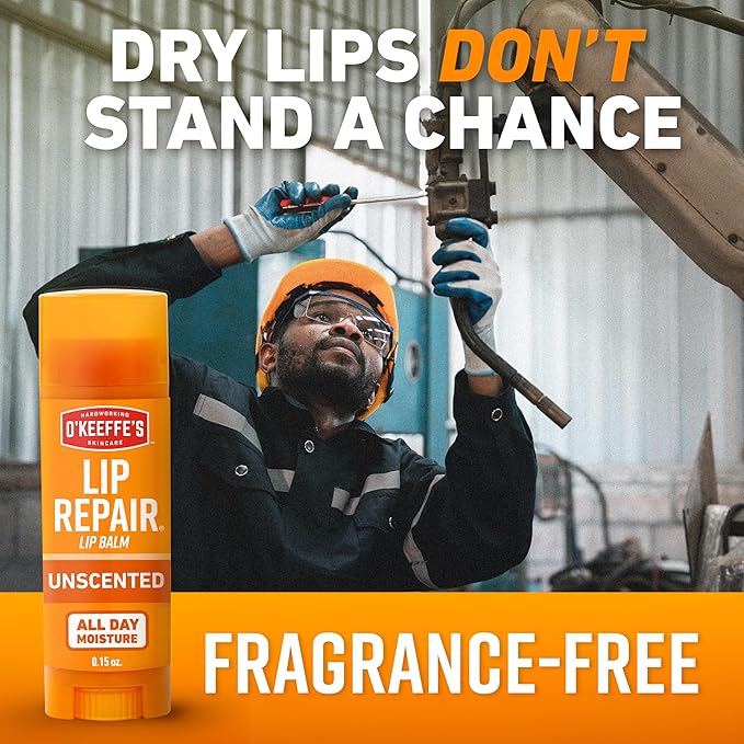 O'Keeffe's Lip Repair Unscented Lip Balm for Dry, Cracked Lips - Stick (1 Pack) - Moisturizer for Very Dry Lips