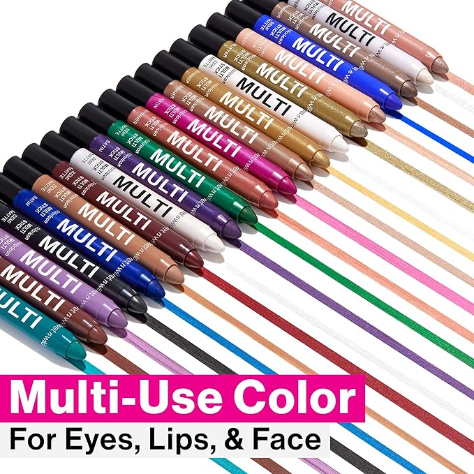 wet n wild Color Icon Cream Eyeliner Eyeshadow Multi-Stick, Moisturizing, Nourishing Velvety Cream-to-Powder Buildable & Blendable Formula, Cruelty-Free & Vegan - Bragging Whites