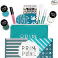 Prim and Pure Kids Makeup Gift Set - Stencil, Makeup Eyeshadow Bioglitter Lip Gloss and Cosmetic Bag Mirror Makeup Brush Accessories (Mermaid Blue)
