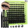 Focipeysa Lash Clusters DIY Lash Extension Kit 60P Eyelash Extension Wispy Individual Lashes Extension with Bond and Seal Glue, Lash Applicator DIY at Home for Beginner (60P 10-18MM)