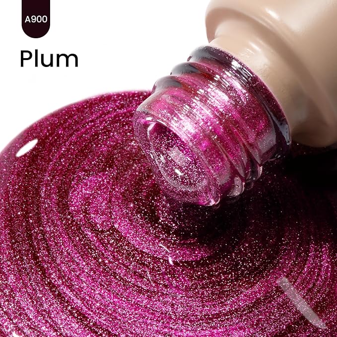 MAYCHAO 15ML Cat Eye Gel Nail Polish 1Pc Plum Gel Polish with Magnet Soak off Holographic Magnetic Nail Polish for Nail Art Manicure Salon DIY at Home, 0.5 OZ