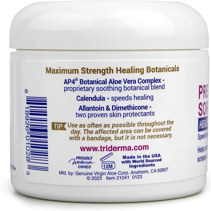 TriDerma Pressure Sore Relief Healing Cream Pack of (4) 4 Ounce Jars