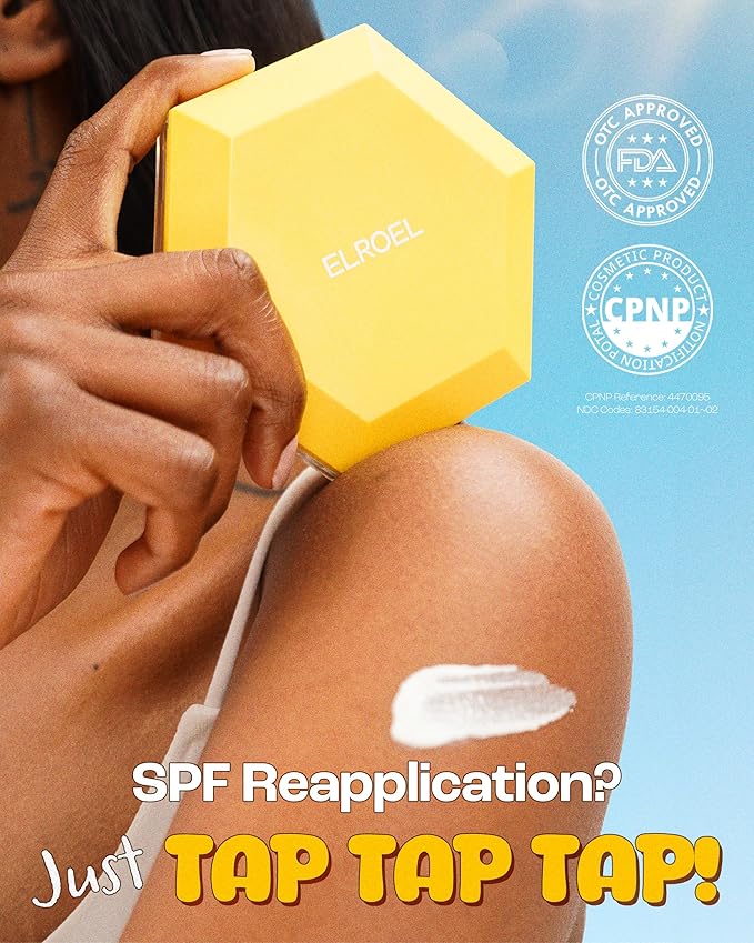 ELROEL Pang Pang Big Sun Cushion Plus - Broad Spectrum SPF50+ PA++++ Korean Sunscreen Cushion for Face & Body - Hypoallergenic & Lightweight Sun Cream, No White Cast (0.88 oz)