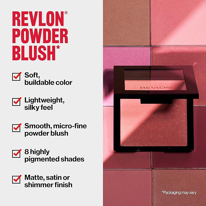 Revlon Powder Blush Face Makeup, High Impact Buildable Color, Lightweight & Smooth Finish, 028 Apricute, 0.17 oz