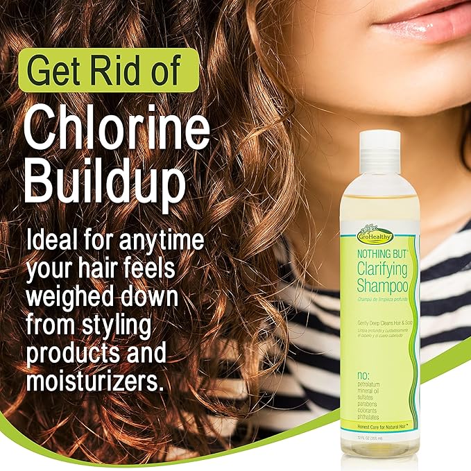 Clarifying Shampoo Sulfate-Free Detox for Natural Hair - Hair Shampoo - Removes Buildup - 12oz - Pack of 4