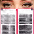 Foxy Beauty Natural Lash Clusters - Wispy & Fluffy Lash Clusters WideSpan Eyelash Clusters Lash Extension with FREE Bonus Lower Lashes