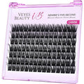 VEYESBEAUTY Lash Clusters Fluffy Individual Lash Extensions Xtreme 3D Layered Volume Eyelashes Thin & Invisible Band Wispy Faux Mink Lash Newbie's Five-Second Length 14mm