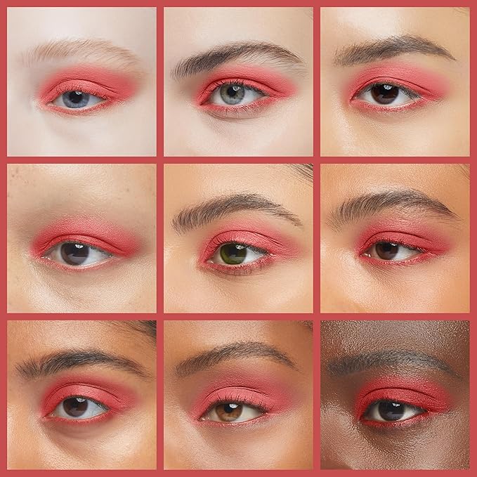 Erinde Single Red Matte Eyeshadow Palette, High Pigmented Eye Shadow Powder, Long Lasting, Ultra-Blendable, Intense Color