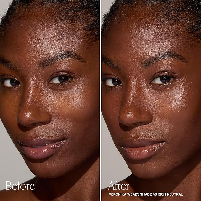 Well People Skinforia Serum Foundation, Lightweight Tinted Formula Hydrates, Smooths, and Evens Skin Tone with Birch Sap and Mushroom Complex, Long-Lasting, Natural Finish, 46 Rich Neutral