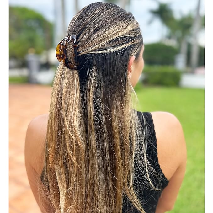 Camila Paris CP1574 French Hair Clip for Women Thick Hair for Long Curly Wavy Hair, Girls Hair Claw Clips Jaw, Durable Styling Big Claw Clip for Thick Hair, Strong Hold No Slip Grip, Made in France