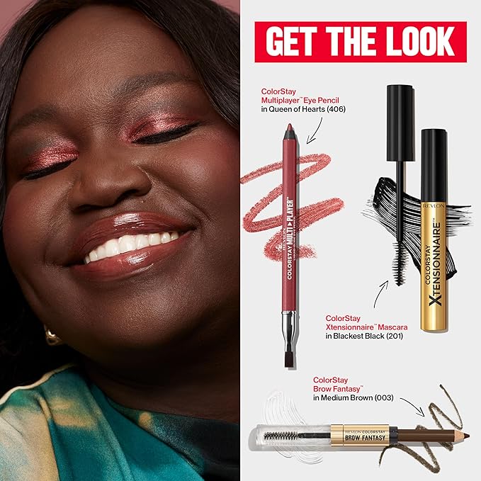 Revlon ColorStay Brow Fantasy, All In One Eyebrow Powder Pencil with Shaping Clear Gel, Gel Infused with Panthenol, Smudge-proof, 16HR Visibly Full Brows, 003 Medium Brown
