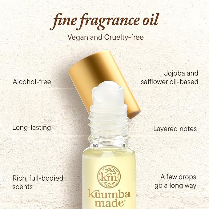 Kuumba Made Golden Sky Fragrance Oil, Long-Lasting Scented Oil Perfume Roller, Vegan, Alcohol-Free, 0.15 Fl Oz