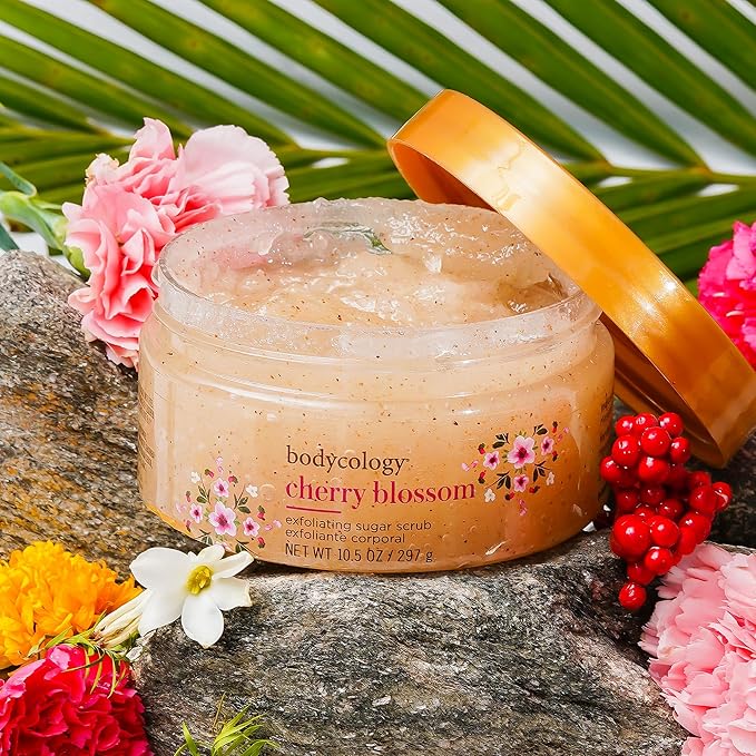 Bodycology Cherish The Moment Exfoliating Sugar Scrub for Women, 10.5 Fluid Ounce