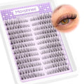 Lash Clusters Natural DIY Lash Extensions C-Curly Cluster Eyelash Extensions Cat Eye Left+Right Cluster Lashes 216 Pcs Wispy Eyelash Clusters for Beginners