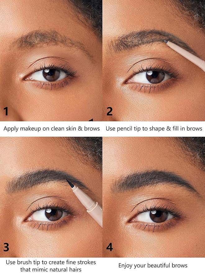SHEGLAM Dual-Sided Eyebrow Pencils Cream Waterproof Long Lasting Eye brow Pen Makeup-Espresso