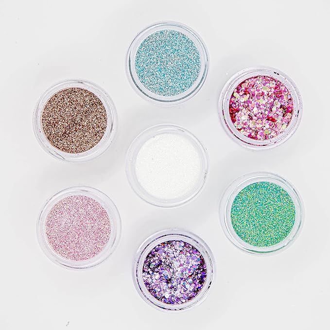 GLITTIES - ICY Mint - Cosmetic Grade Extra Fine (.006") Loose Glitter Powder Safe for Skin! Perfect for Makeup, Body Tattoos, Face, Hair, Lips, Soap, Lotion, Nail Art - (10 Gram Jar)