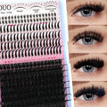YIDUO Lashes Clusters with Spikes Bottom Lash Extensions 100D Volume Manga Eyelash Cluster 280Pcs 10-20mm Wispy Individual False Eyelashes False Mink Lashes Extensions DIY at Home Easily