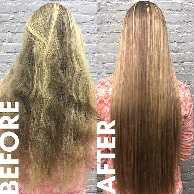 Hair Bar NYC DYI Silk Touch Plus Keratin Smoothing Treatment Home Kit - Vegan & Formaldehydee Free, Made in Italy (For All Hair Types) Up to 2 Applications, Lasts up to 5 months