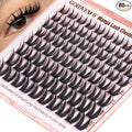 Goddvenus Bunny Manga Lash Clusters, Natural Wispy Cluster Eyelash Extensions, DIY Lash Extension at Home For Dolly Anime Look, Thick Fairy Individual Lashes Clusters