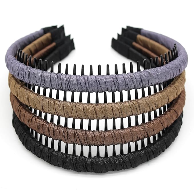 JOBAND JOBANDFashion Hair Accessories,plastic headbands for women,headband with teeth Suitable Daily Use,Spa,Parties and Yoga(pack of 4)