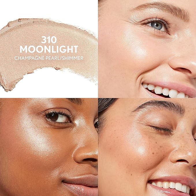 CoverGirl Trublend Skin Enhancer Highlighter Balm Stick, 310 Moonlight, Vegan Formula, Easy to Use, Glides on Effortlessly, Non-Greasy, Doesn't Crease, 0.21oz