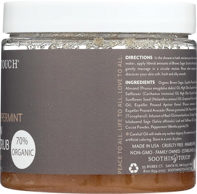 Soothing Touch Brown Sugar Scrub, Chocolate Peppermint - 16 Oz