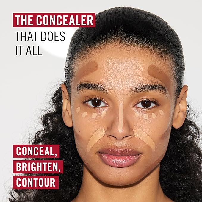 Rimmel London, Multi-Tasker Concealer, 010 Porcelain, Crease-Proof, Transfer-Proof, Waterproof, Up To 24-Hour Wear, Vegan Formula, 0.33oz