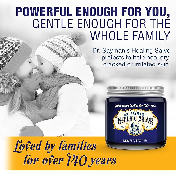 Dr. Sayman's Healing Salve – The Original Skin Care Ointment and Protectant/Great for Itchy, Dry and Sensitive Skin/Treats Cracked Feet, Rough Heels and Chapped Lips (4oz.)