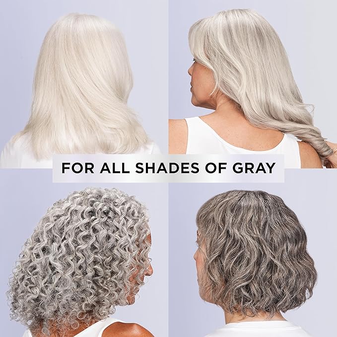 L'Oreal Paris EverPure Silver Care Sulfate Free Shampoo and Conditioner Set,Nourishing Vegan Formula with Peptides for Brightening Gray Hair,1 Kit,(Pack of 3)