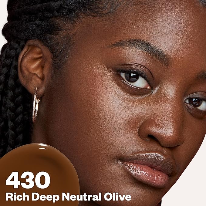 Kosas Revealer Liquid Foundation SPF 25 – Medium Buildable Coverage, Hydrating Natural Glow Finish, Rich Deep Neutral Olive 430