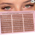 Brown Lash Clusters Natural For Soft Glam 300Pcs Wispy Lashes Cluster Eyelash Cluster Extensions C Curve Individual Lashes DIY Lash Extension Waterproof & Long - Lasting (10-16mm)