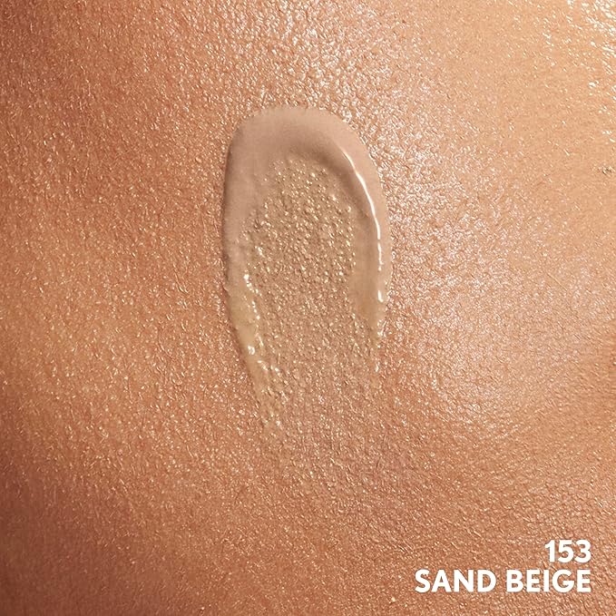 COVERGIRL Clean Invisible Foundation Makeup, Dewy & Glowy Natural Finish, Buildable Coverage, Skin-Like Smooth Look, Vegan, Sand Beige, 1oz (Pack of 2)