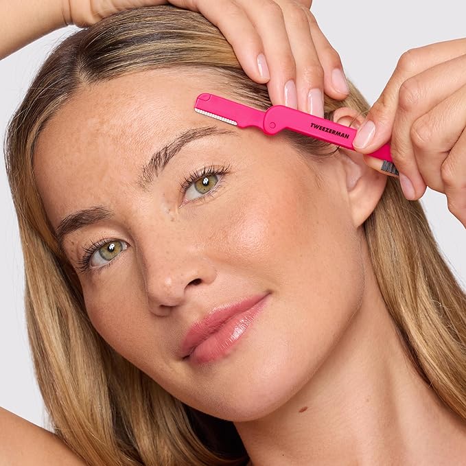 Tweezerman Pink & Black Mini Brow Rescue Kit