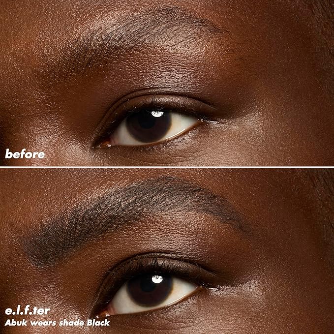 e.l.f. Micro-Fine Brow Pencil, Waterproof Brow Color & Spoolie For Shaping Brows & Creating A Feathered Natural-Looking Finish, Vegan & Cruelty-Free, Black