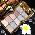 Glitter Eyeshadow Palette, 10 Colors Sparkle Shimmer & Matte Eye Shadow Highly Pigmented Waterproof Long Lasting Makeup Set (Color 10)