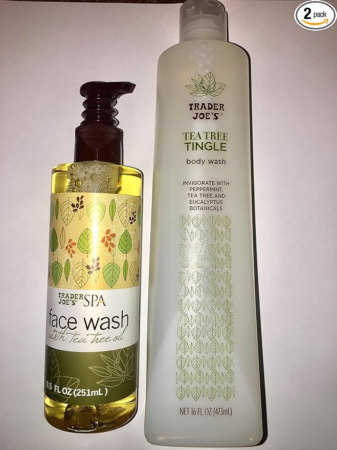 Trader Joes Spa Face Wash with Tea Tree Tingle Body Wash