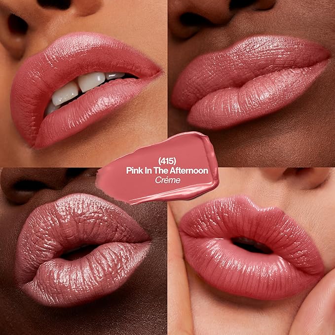 Revlon Super Lustrous Lipstick, Creamy Formula For Soft, Fuller-Looking Lips, Moisturized Feel, 415 Pink In The Afternoon, 0.15 oz
