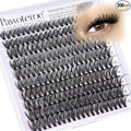 Pawotence Lash Clusters 200pcs Individual Lashes 40D Cluster Eyelash Extensions 9-16mm Eyelash Clusters Lash Extensions for Self Application (40D, 0.07D, 9-16mm)
